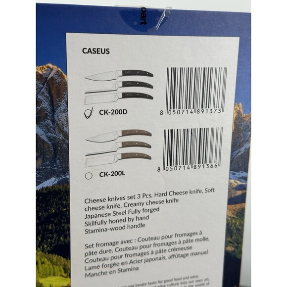 Legnoart "Caseus" Cheese Enthusiast Set Of 3 Knives Wood Handle Italy (B-10) - Picture 4 of 15